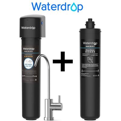 Waterdrop 15UB Filtre à eau sous évier avec robinet indépendant 1 filtre WD-RF15 60 000 L eau potable NSF/ANSI 42 Noir - Publicité Waterdrop 15UB Filtre à eau sous évier avec robinet indépendant 1 filtre WD-RF15 60 000 L eau potable NSF/ANSI 42 Noir - Publicité
