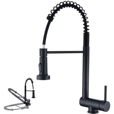 HOMELODY Mitigeur de Cuisine Rabattable Noir Robinet Cuisine à Ressort avec Douchette 2 Modes Robinet Évier Pliable Rotatif à 360° Noir - Publicité HOMELODY Mitigeur de Cuisine Rabattable Noir Robinet Cuisine à Ressort avec Douchette 2 Modes Robinet Évier Pliable Rotatif à 360° Noir - Publicité