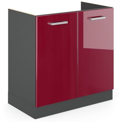 Meuble bas sous-évier R-Line 80cm sans PT Rouge brillant/Anthracite Vicco 34921 Rouge - Publicité Meuble bas sous-évier R-Line 80cm sans PT Rouge brillant/Anthracite Vicco 34921 Rouge - Publicité