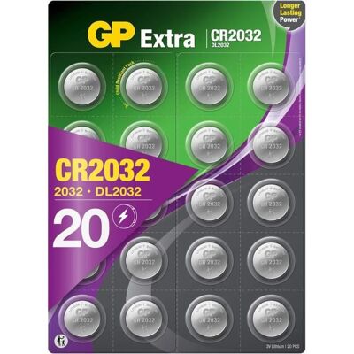GP - CR2032 - Lot de 20 - Longue durée - Publicité GP - CR2032 - Lot de 20 - Longue durée - Publicité