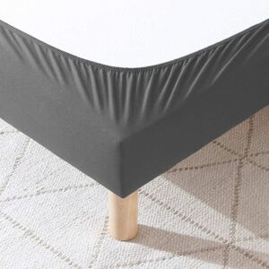 Cache-sommier coton jersey anthracite 70x190 à 80x200 - Anthracite - Terre de Nuit Gris - Publicité Cache-sommier coton jersey anthracite 70x190 à 80x200 - Anthracite - Terre de Nuit Gris - Publicité