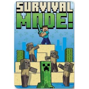 Plaid polaire Minecraft Survival Mode 100 x 140 cm - Couverture - Publicité Plaid polaire Minecraft Survival Mode 100 x 140 cm - Couverture - Publicité