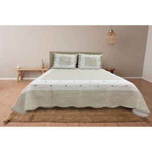 ALPES BLANC - Couvre lit Peaceland Abeilles + taie(s) pur coton 260x260 cm Blanc - Publicité ALPES BLANC - Couvre lit Peaceland Abeilles + taie(s) pur coton 260x260 cm Blanc - Publicité