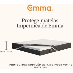 EMMA Protège-matelas Imperméable Emma 80x200 cm Imperméable et Respirant Doux et Confortable Antibactérien Anti-allergènes Blanc - Publicité EMMA Protège-matelas Imperméable Emma 80x200 cm Imperméable et Respirant Doux et Confortable Antibactérien Anti-allergènes Blanc - Publicité