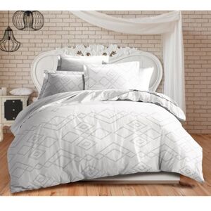 Parure de draps 4P Louna lit 160 x 200 Losange Gris Coton Pur - Publicité Parure de draps 4P Louna lit 160 x 200 Losange Gris Coton Pur - Publicité