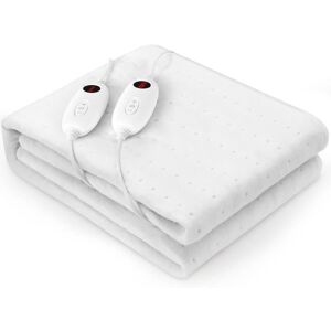 FEMOR Surmatelas Chauffant 2 Places 100W 187x140 cm 6 Température & 2 Télécommande Lavable en Machine Blanc - Publicité FEMOR Surmatelas Chauffant 2 Places 100W 187x140 cm 6 Température & 2 Télécommande Lavable en Machine Blanc - Publicité