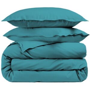 ALPES BLANC - Housse de couette Bleu canard 260x240 percale de coton 80 fils + Taies 65x65 – Fabriquée en Europe - Doux et résistant Bleu - Publicité ALPES BLANC - Housse de couette Bleu canard 260x240 percale de coton 80 fils + Taies 65x65 – Fabriquée en Europe - Doux et résistant Bleu - Publicité