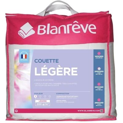 Duvet Microfibre Léger Blanreve - 200x200cm - Publicité Duvet Microfibre Léger Blanreve - 200x200cm - Publicité