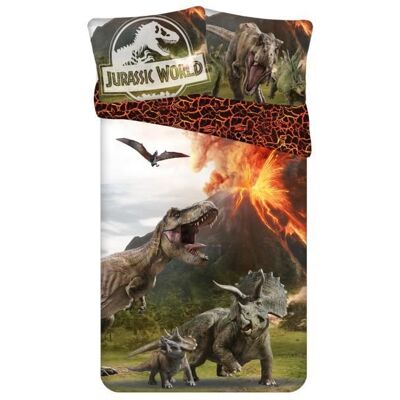 Disney Parure de lit - Jurassic World - Dinosaures - 140x200 cm - 100% coton - Oeko Tex Vert - Publicité Disney Parure de lit - Jurassic World - Dinosaures - 140x200 cm - 100% coton - Oeko Tex Vert - Publicité