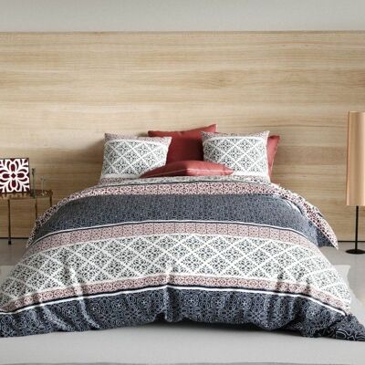 LES ATELIERS DU LINGE Parure de lit - Sergio - Housse de couette 220x240 cm - 100% Coton - 2 taies 65x65 cm - Oeko-Tex® Gris - Publicité LES ATELIERS DU LINGE Parure de lit - Sergio - Housse de couette 220x240 cm - 100% Coton - 2 taies 65x65 cm - Oeko-Tex® Gris - Publicité