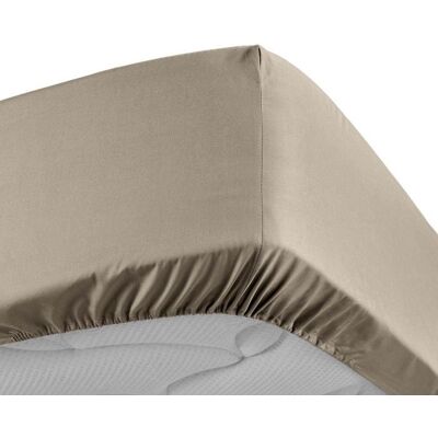 DOUCEUR D'INTERIEUR Drap housse - DOUCEUR DINTERIEUR - 140x190 cm - 100% percale de coton - Bonnet 30 cm - Sable Beige - Publicité DOUCEUR D'INTERIEUR Drap housse - DOUCEUR DINTERIEUR - 140x190 cm - 100% percale de coton - Bonnet 30 cm - Sable Beige - Publicité