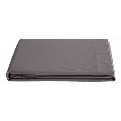 Drap plat percale pur coton peigné longues fibres 80 fils/cm² Vent du sud - Ardoise - 240 x 300 cm pour lit 2 places - Ardoise - Gris - Publicité Drap plat percale pur coton peigné longues fibres 80 fils/cm² Vent du sud - Ardoise - 240 x 300 cm pour lit 2 places - Ardoise - Gris - Publicité