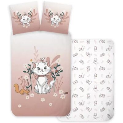 Parure de lit - Disney - Aristochats - Housse de couette réversible - 100% coton - 100x135cm Rose - Publicité Parure de lit - Disney - Aristochats - Housse de couette réversible - 100% coton - 100x135cm Rose - Publicité