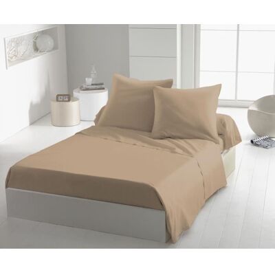 Drap plat - HOME LINGE PASSION - HP72104 - Microfibre 82 g - 180 x 290 cm - Beige Beige - Publicité Drap plat - HOME LINGE PASSION - HP72104 - Microfibre 82 g - 180 x 290 cm - Beige Beige - Publicité