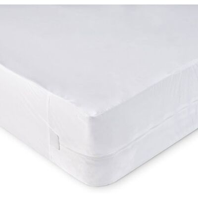 Protège-matelas Anti-punaises de lit 90x190 cm Housse intégrale imperméable et respirante pour matelas jusquà 30cm - BLEU CALIN Blanc - Publicité Protège-matelas Anti-punaises de lit 90x190 cm Housse intégrale imperméable et respirante pour matelas jusquà 30cm - BLEU CALIN Blanc - Publicité