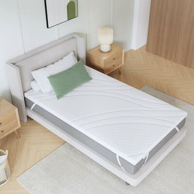 Novilla Surmatelas en Mousse à Mémoire de Gel 120x190cm 5 cm Surmatelas Mousse Confort Housse Respirante et Douce Housse Zippée - Publicité Novilla Surmatelas en Mousse à Mémoire de Gel 120x190cm 5 cm Surmatelas Mousse Confort Housse Respirante et Douce Housse Zippée - Publicité