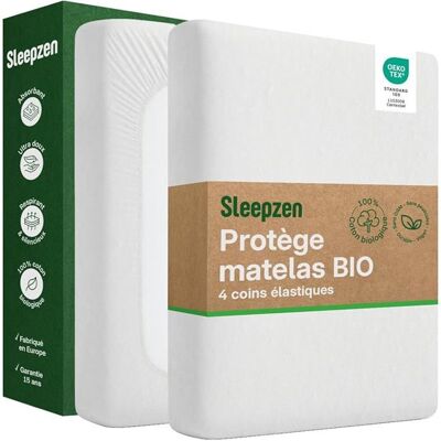 AUTREMENT Protège-Matelas 140x200 cm Drap Housse 100% Coton Bio Molleton u2013 Alèse Absorbante 140x200cm - Drap housse CAPTEUR DIMAGE CCD Blanc - Publicité AUTREMENT Protège-Matelas 140x200 cm Drap Housse 100% Coton Bio Molleton u2013 Alèse Absorbante 140x200cm - Drap housse CAPTEUR DIMAGE CCD Blanc - Publicité