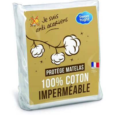SWEET NIGHT Sweetnight - Protège matelas 180x200 cm Molleton 100% coton Alèse Imperméable et Anti Acariens Silencieux et Respirant Blanc - Publicité SWEET NIGHT Sweetnight - Protège matelas 180x200 cm Molleton 100% coton Alèse Imperméable et Anti Acariens Silencieux et Respirant Blanc - Publicité