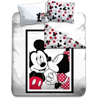 Parure de lit double Minnie et Mickey Disney - 100% coton - Blanc - Chambre Enfant Blanc - Publicité Parure de lit double Minnie et Mickey Disney - 100% coton - Blanc - Chambre Enfant Blanc - Publicité