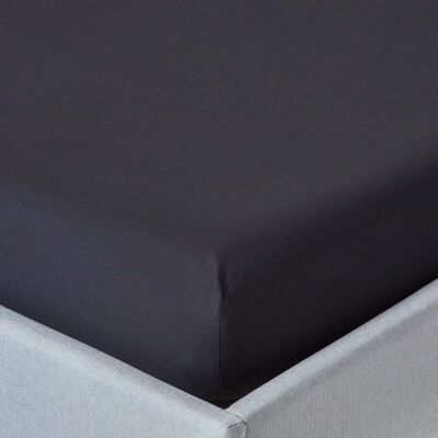 Drap-housse - HOMESCAPES - Noir - 100% coton égyptien - 200 fils - 160 x 200 cm Beige - Publicité Drap-housse - HOMESCAPES - Noir - 100% coton égyptien - 200 fils - 160 x 200 cm Beige - Publicité
