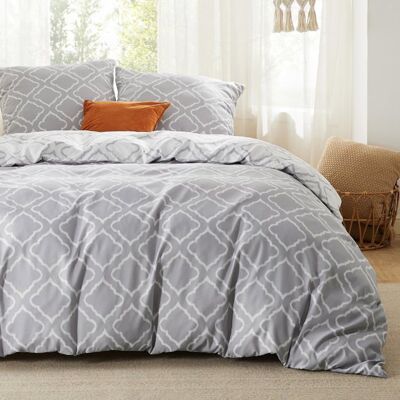 Parure de couette-Bedsure-Gris-200x200cm - Toutes saisons Gris - Publicité Parure de couette-Bedsure-Gris-200x200cm - Toutes saisons Gris - Publicité