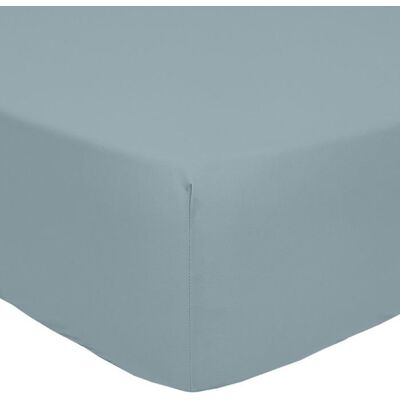 HOME COLLECTION Drap housse 160x200 cm bonnet 30cm 100% percale de coton 80fils azur Bleu - Publicité HOME COLLECTION Drap housse 160x200 cm bonnet 30cm 100% percale de coton 80fils azur Bleu - Publicité