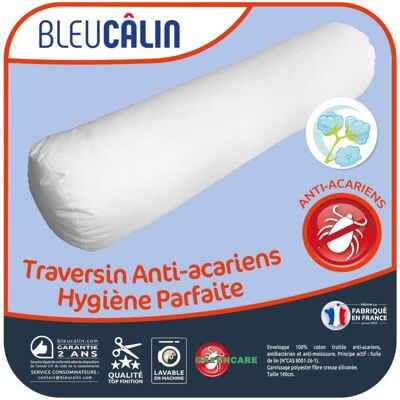 Traversin 140 cm Anti-acariens - 100% coton - Traitement naturel - BLEU CALIN Blanc - Publicité Traversin 140 cm Anti-acariens - 100% coton - Traitement naturel - BLEU CALIN Blanc - Publicité