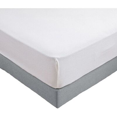 ALPES BLANC - Protège-Matelas 140x190 cm - 100% Coton 400 g/m² – Confort Doux et Respirant – Bonnets 30 cm pour Maintien Parfait Blanc - Publicité ALPES BLANC - Protège-Matelas 140x190 cm - 100% Coton 400 g/m² – Confort Doux et Respirant – Bonnets 30 cm pour Maintien Parfait Blanc - Publicité