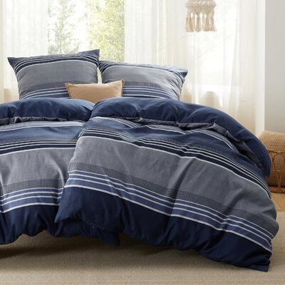Parure de couette – Housse de couette et Taies d’oreiller - Bedsure - Bleu calme - 135x200cm - Lot de 4 pièces Bleu - Publicité Parure de couette – Housse de couette et Taies d’oreiller - Bedsure - Bleu calme - 135x200cm - Lot de 4 pièces Bleu - Publicité