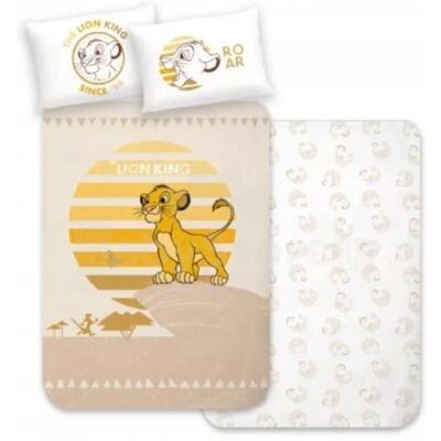 Parure de lit - DISNEY - Roi Lion - Housse de couette réversible - 100% coton - 100 x 135 cm Beige - Publicité Parure de lit - DISNEY - Roi Lion - Housse de couette réversible - 100% coton - 100 x 135 cm Beige - Publicité