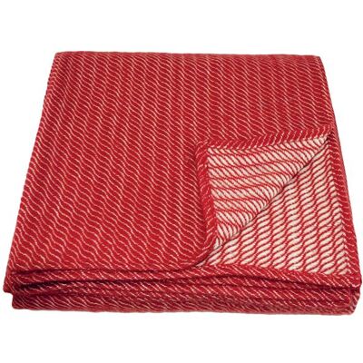 TOISON D'OR Plaid ou couvre-lit 100% laine Rouge 180x240 cm Rouge - Publicité TOISON D'OR Plaid ou couvre-lit 100% laine Rouge 180x240 cm Rouge - Publicité