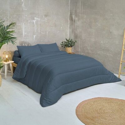 Couette Tempérée Cocooning 220x240 cm Lit 2 places - Enveloppe Ultra Douce - Édredon 350g/m² Fabriqué en France - Bleu - BLEU CALIN Bleu - Publicité Couette Tempérée Cocooning 220x240 cm Lit 2 places - Enveloppe Ultra Douce - Édredon 350g/m² Fabriqué en France - Bleu - BLEU CALIN Bleu - Publicité