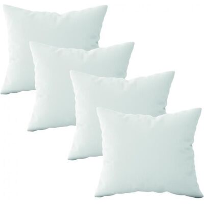 Lot de 4 oreillers coussins de garnissage - 40 x 40 cm - Blanc - Vivezen Blanc - Publicité Lot de 4 oreillers coussins de garnissage - 40 x 40 cm - Blanc - Vivezen Blanc - Publicité