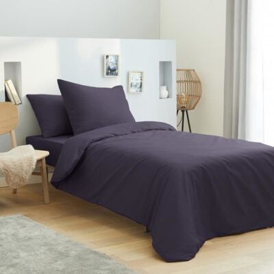 MATIN CALIN Housse de couette - 100% Coton - 140 x 200 cm - Prune - Pour lit 90 x 190 cm - Lavable en machine Violet - Publicité MATIN CALIN Housse de couette - 100% Coton - 140 x 200 cm - Prune - Pour lit 90 x 190 cm - Lavable en machine Violet - Publicité
