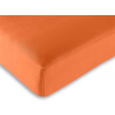 MATIN CALIN Drap housse - 100% coton - Orange - 180 x 200 cm - 57 fils/cm² - King size Orange - Publicité MATIN CALIN Drap housse - 100% coton - Orange - 180 x 200 cm - 57 fils/cm² - King size Orange - Publicité