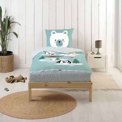 Parure de Lit Enfant Rechange Caradou® Igloo en Coton 3 pièces - Couchage tout-en-un sans couette - 90x190cm - BLEU CALIN Vert - Publicité Parure de Lit Enfant Rechange Caradou® Igloo en Coton 3 pièces - Couchage tout-en-un sans couette - 90x190cm - BLEU CALIN Vert - Publicité
