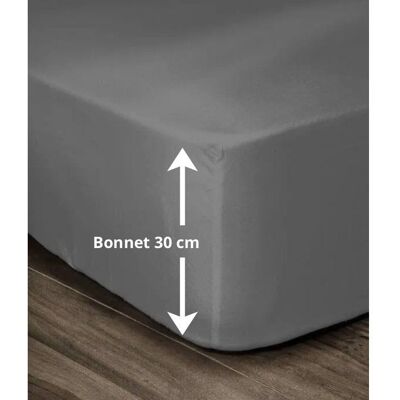Drap-housse gris foncé Lovely Home - Lit double - Publicité Drap-housse gris foncé Lovely Home - Lit double - Publicité