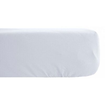Drap housse Palace pur coton teint lavé 63 fils/cm² Vent du sud - Palace Neige - 160 x 200 cm bonnet de 35 cm - Palace Neige - Blanc - Publicité Drap housse Palace pur coton teint lavé 63 fils/cm² Vent du sud - Palace Neige - 160 x 200 cm bonnet de 35 cm - Palace Neige - Blanc - Publicité