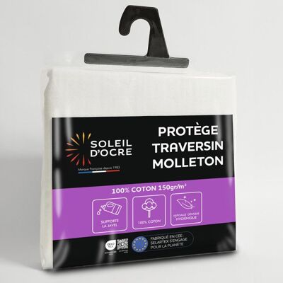 SOLEIL D'OCRE Protège taie de traversin en coton 45x140 cm MOLLETON par Soleil docre Blanc - Publicité SOLEIL D'OCRE Protège taie de traversin en coton 45x140 cm MOLLETON par Soleil docre Blanc - Publicité