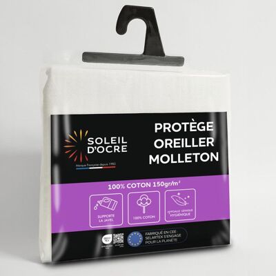 SOLEIL D'OCRE Protège taie doreiller en coton 50x70 cm MOLLETON par Soleil docre Blanc - Publicité SOLEIL D'OCRE Protège taie doreiller en coton 50x70 cm MOLLETON par Soleil docre Blanc - Publicité