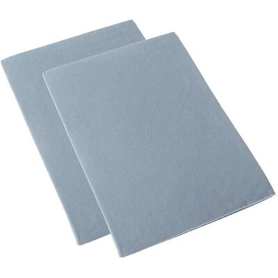 Draps plats - HOMESCAPES - Lot de 2 - 100% coton - 100 x 150 cm - Bleu uni Bleu - Publicité Draps plats - HOMESCAPES - Lot de 2 - 100% coton - 100 x 150 cm - Bleu uni Bleu - Publicité