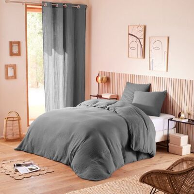 Univers Decor - Ensemble de housse duvet coton gaze 260x240 - Publicité Univers Decor - Ensemble de housse duvet coton gaze 260x240 - Publicité