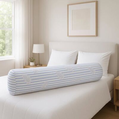 BLANRÊVE Traversin - Traversin dAntan - Confort mi-ferme - Plumettes de canard - Percale rayée Blanc - Publicité BLANRÊVE Traversin - Traversin dAntan - Confort mi-ferme - Plumettes de canard - Percale rayée Blanc - Publicité