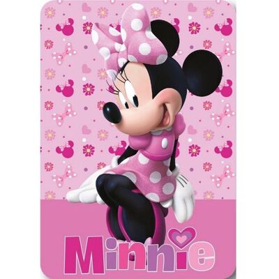 MINNIE -DISNEY- PLAID-COUVERTURE POLAIRE 100X140 CM. Rose - Publicité MINNIE -DISNEY- PLAID-COUVERTURE POLAIRE 100X140 CM. Rose - Publicité