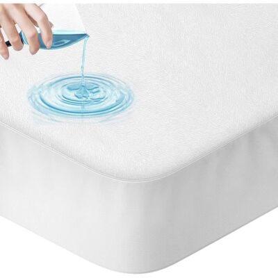 THE COVER PARIS Protège Matelas - Alèse - 160 x 200 cm - Imperméable - Anti-acariens - Respirant Blanc - Publicité THE COVER PARIS Protège Matelas - Alèse - 160 x 200 cm - Imperméable - Anti-acariens - Respirant Blanc - Publicité