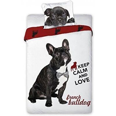 Animal Pictures Sweet Home Housse de duvet Bouledogue Français 140x200 - Literie - Publicité Animal Pictures Sweet Home Housse de duvet Bouledogue Français 140x200 - Literie - Publicité