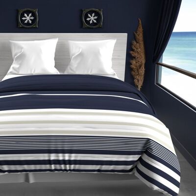 INTEMPOREL Couette imprimée 240x220 cm MARIN bleu par Soleil docre Bleu - Publicité INTEMPOREL Couette imprimée 240x220 cm MARIN bleu par Soleil docre Bleu - Publicité