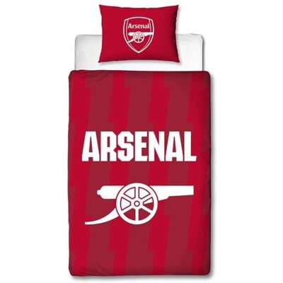Ensemble housse de couette et taie doreiller Arsenal FC Lightning Rouge - Publicité Ensemble housse de couette et taie doreiller Arsenal FC Lightning Rouge - Publicité