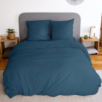 HOME COLLECTION Parure Microfibre Lavee 240x220cm Bleu Nuit Bleu - Publicité HOME COLLECTION Parure Microfibre Lavee 240x220cm Bleu Nuit Bleu - Publicité