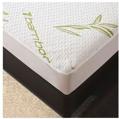 COTON PUR Protège matelas Bambou imperméable 140 x 190 cm bonnet 35 cm - Blanc - Blanc - Publicité COTON PUR Protège matelas Bambou imperméable 140 x 190 cm bonnet 35 cm - Blanc - Blanc - Publicité